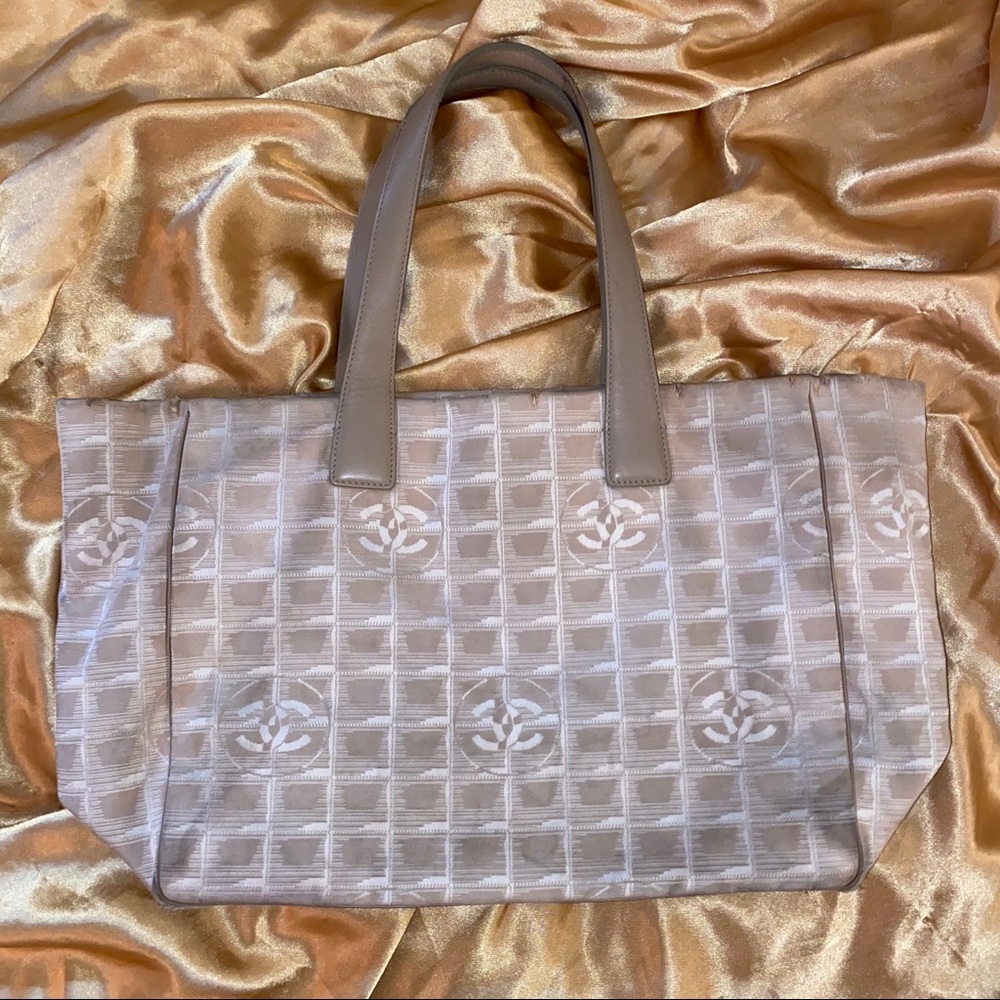 Chanel Travel Line Medium Tote in Beige